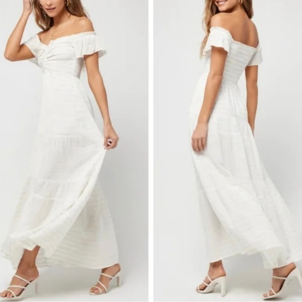 L*Space Lucia Beach Fling Midi Dress in Cream